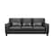 Armen Living Bergen 87" Pewter Genuine Leather Square Arm Sofa LCBE3PW - alternate 1